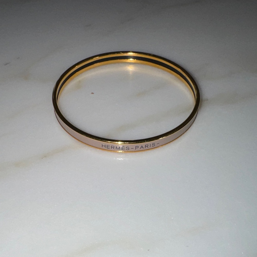 Hermes Uni Bangle Gold-Tone Bracelet